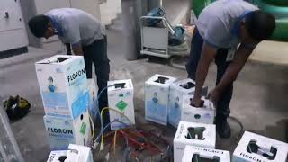 Mcquay Water cool Chiller gas charging [upl. by Potter134]