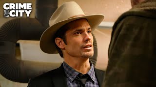 Raylan vs Coover Fight at Mags Store  Justified Timothy Olyphant [upl. by Yggep]