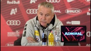 Austria KlagenfurtTrainer Peter Pacult  die Pressekonferenz nach dem Spiel bei Red Bull Salzburg [upl. by Phonsa]