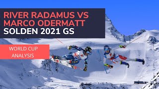 River Radamus Vs Marco Odermatt  Solden WC GS Race 2021  Skiing [upl. by Lisandra963]