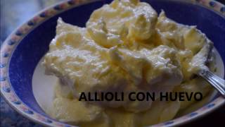 ALIOLI CASERO CON HUEVO en 2 minutos batidora🤗 [upl. by Semaj]