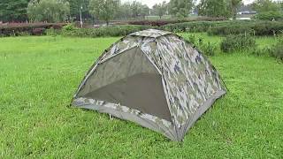 3 Person Single Layer Camouflage Dome Camping TentMonodome TentIgloo Tent [upl. by Salisbury205]