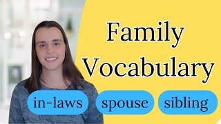 Family Vocabulary in English  Beginner Vocabulary Lesson [upl. by Sucitivel]