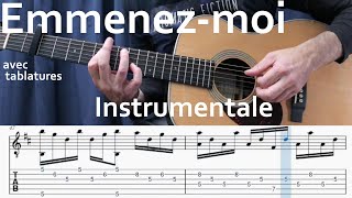 Charles Aznavour Emmenezmoi  PlayAlong Tab  Fingerstyle [upl. by Ibrahim776]