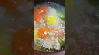 Corn carrots soup chinesesoup chineserecipe food cooking shortsvideo shorts reels [upl. by Aseretairam191]