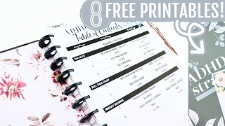 😍 Free Printables DIY ADHD Planner Setup and Flip Through  33 Happy Planner Insert Ideas [upl. by Ermentrude]