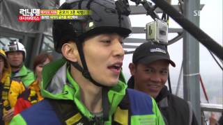 HD 이동욱 233m 번지점프 성공 런닝맨 Running Man 20120217 [upl. by Nniw648]