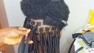 How to do Knotless box braids boxbraids [upl. by Divine546]