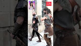 Ragnar Lothbrok and Rollo in traditional warrior costumes street style vikings fyp fypシ゚viral [upl. by Pandich]