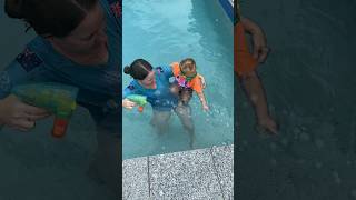 Water Familiarisation For Toddlers Learning To Swim toddler swimmingpool 2yearsold swim learn [upl. by Ixel]