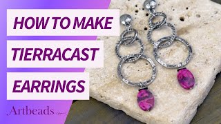 How to Make Interlocked Rings Earrings with TierraCast Components [upl. by Anahgem]