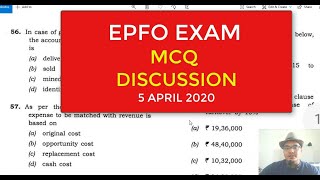 EPFO EXAM GENERAL ACCOUNTING MCQ [upl. by Eicyal]