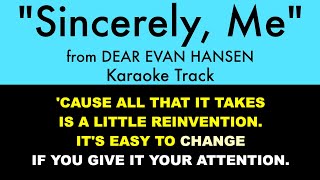 quotSincerely Mequot from Dear Evan Hansen  Karaoke Track with Lyrics on Screen [upl. by Assiralk189]