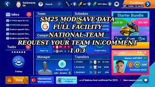 SM 25 mod save data v 103 FULL FACILITY  UNLIMITED MONEY 1 [upl. by Nyrem]