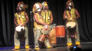 Liberia Culture Ambassador Drummers In ConcertWatch [upl. by Nehcterg]