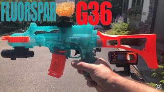 ShowcaseSetupDemosFPS Test FLUORSPAR G36 LED Gel Ball Blaster [upl. by Gaither]