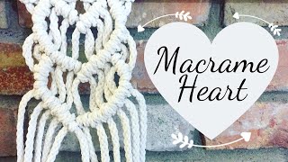 Macrame Heart Shape Tutorial [upl. by Rein]