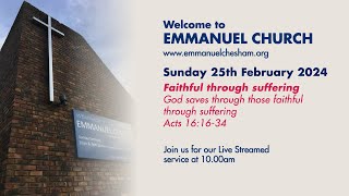 25th February 2024  Emmanuel Chesham 10am Service [upl. by Nawrocki324]