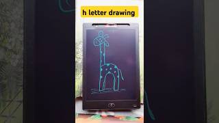 h letter Easy drawing 🦒art drawing shorts youtubeshorts [upl. by Ralip597]