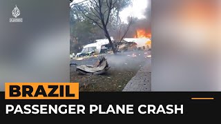 Plane with 62 on board crashes in Brazil  AJ Shorts [upl. by Suissac171]