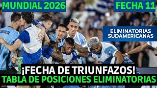 TABLA DE POSICIONES ELIMINATORIAS SUDAMERICANAS 2026 FECHA 11  ANALISIS DE LA TABLA ELIMINATORIAS [upl. by Hannon]