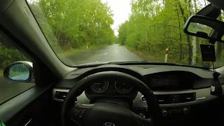 BMW e90 rain driving amp drit 320d [upl. by Adlay]