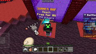 Cubecraft ffa kill streak of 74 high ks with Greenmunka9q3y HunterRex555 and endking1407 [upl. by Ecire]