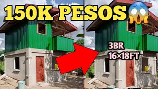 2 storey house of half concrete half cladding150k pesos😱 BAKIT ANG MURA NG GASTO [upl. by Connor]