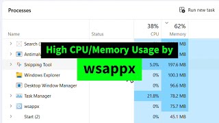 High CPUMemory Usage by wsappx in Windows 1011 Quick FIX [upl. by Eardna]