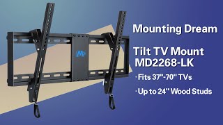 How to Install Mounting Dream UL Listed Tilt TV Wall Mount MD2268LK [upl. by Guria]