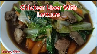 Ulam para sa Tanghalian Chicken Liver With Lettuce raffmixtv [upl. by Johiah253]