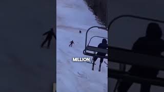 Bear Chases Skier Down Slopes 🐻 shorts [upl. by Maryjane]