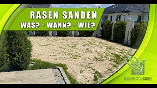 Rasen sanden  Warum Mit was Wie  Wellness für den Boden [upl. by Rehotsirhc]