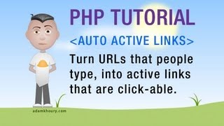 PHP Active Clickable Link Function pregreplace Programming Tutorial [upl. by Homere]