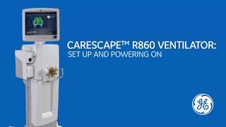 CARESCAPE R860 Ventilator Set Up and Powering ON [upl. by Willner]