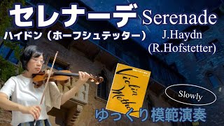 【ゆっくり模範演奏】セレナーデハイドンホーフシュテッター篠崎バイオリン教本３SerenadeJHaydnRHofsutetterSlowtempo [upl. by Eemiaj]