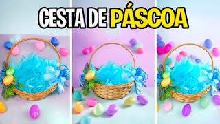 COMO DECORAR CESTA DE PÁSCOA  C CESTA DE VIME [upl. by Barolet227]