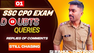 SSC CPO Doubts amp Queries  Vacancies  SSC CPO 2024  SSC CPO 2025  ssc cpo ssccpo army [upl. by Ennahtebazile]