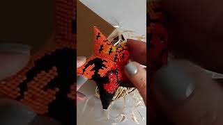 Halloween Beaded Star Christmas Decor short diy beadedstar christmasornaments [upl. by Oicnaneb822]