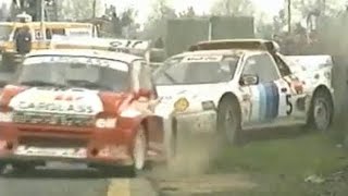 Croft Rallycross 1990 Spectacular first corner Martin Schanche out of control [upl. by Truc442]