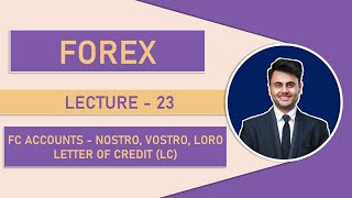 Forex Foreign Exchange Lecture23 🔥 FC Accounts  Nostro Vostro Loro l CA FINAL [upl. by Chouest981]