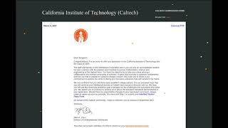 Official Caltech Letter Class of 2025 [upl. by Assillam]