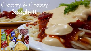 SUPER CREAMY amp CHEESY SPAGHETTI  CREAMY WHITE SAUCE  NEGOSYO RECIPE [upl. by Fontes467]