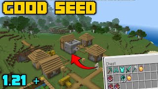 BEST SEEDS IN MINECRAFT PE 121  BEST SEED 121 [upl. by Ahsilak797]