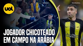 TORCEDOR DÁ CHICOTADAS E AGRIDE JOGADOR DO ALITTIHAD TIME DE BENZEMA [upl. by Anaerb]