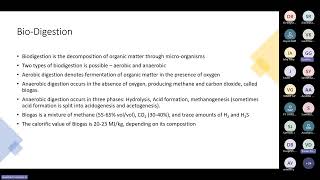 Webinar Series on Biomass Energy Systems  IISc Bangalore  Biochemical Conversion Part I [upl. by Iow]