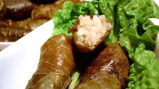 How to make Stuffed Vine Leaves Small Dolma  Recipe  Ντολμαδάκια Γιαλαντζί [upl. by Llirred]