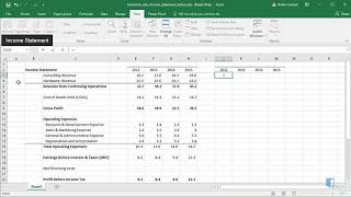 Creating a Common Size Income Statement in Excel [upl. by Annahahs348]