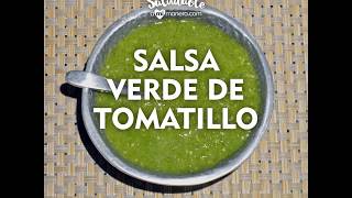 Cómo hacer salsa verde de tomatillo y chile serrano desde cero [upl. by Anoi]