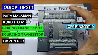 SINKING and SOURCING PLC OUTPUT  OMRON CP1E N20DTD PLC [upl. by Sara]